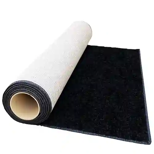 black exhibition carpet